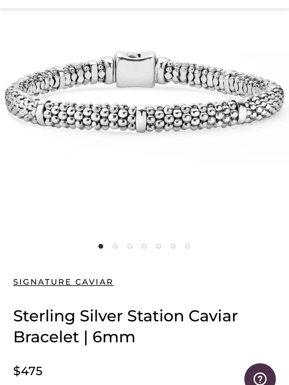 LAGOS Sterling Silver Caviar Station Bracelet - Silver